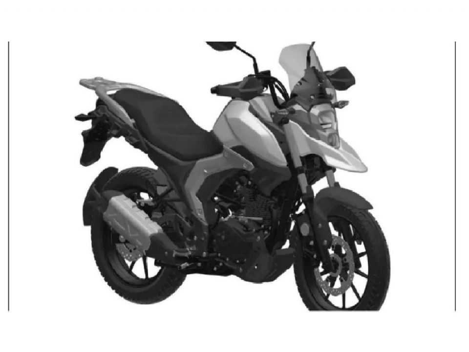 Imagem de patente mostra Suzuki V-Strom de baixa cilindrada